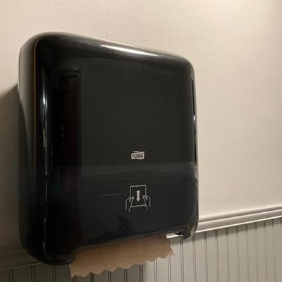 501 Tork Pull Down Paper Towel Dispenser and Hand Soap Dispenser