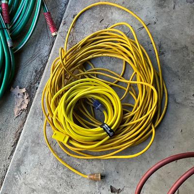 507 Two Yellow Three Prong Extension Cords