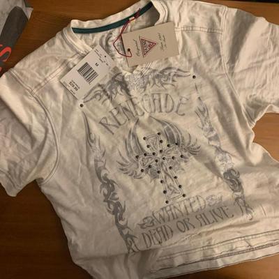 white tee shirt mens by Guess