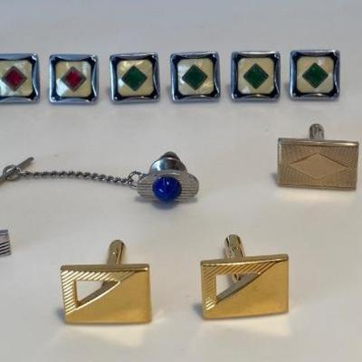 Assorted Necktie Clips and Cufflinks