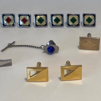 Assorted Necktie Clips and Cufflinks