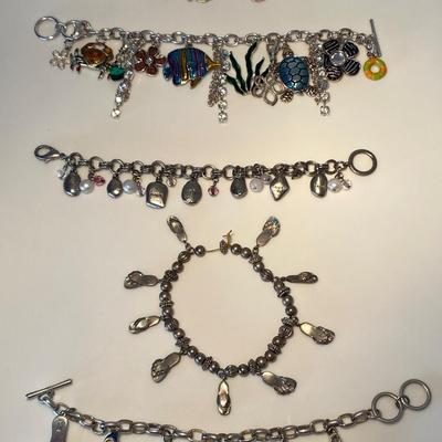 Assorted Chain and Charm Bracelets