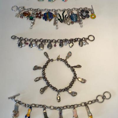 Assorted Chain and Charm Bracelets
