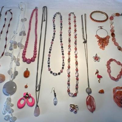 The Pink and Peach Jewelry Lot