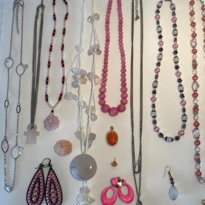The Pink and Peach Jewelry Lot