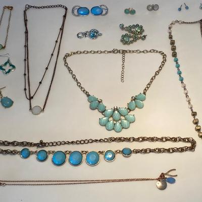 The Blue and Blue-Green Jewelry Lot