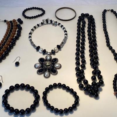 The Black and Brown Bead Jewelry Lot