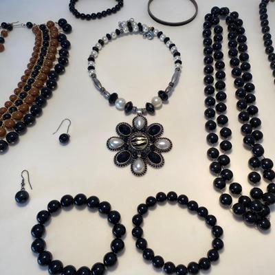 The Black and Brown Bead Jewelry Lot