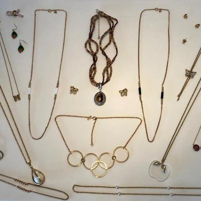 The Gold Tone Avon Jewelry Lot