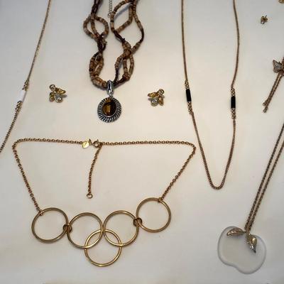 The Gold Tone Avon Jewelry Lot