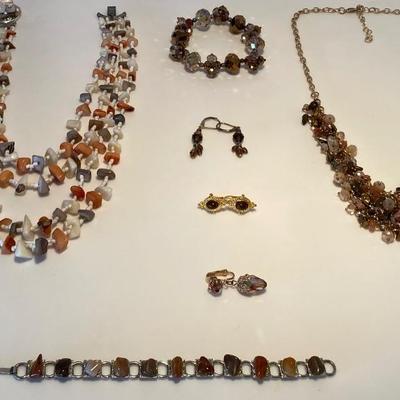 The Natural Stone, Shell, and Bead Jewelry Lot