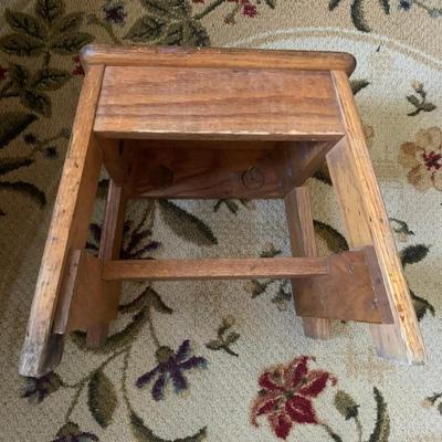 step stool wood vintage