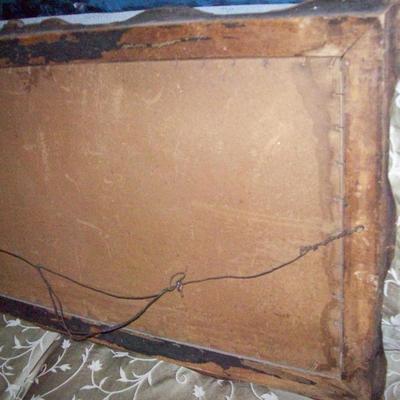 Vintage Framed art hand crafted frame, beautiful and needs some love