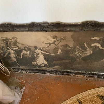 Vintage Framed art hand crafted frame, beautiful and needs some love