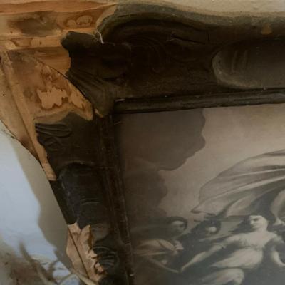Vintage Framed art hand crafted frame, beautiful and needs some love