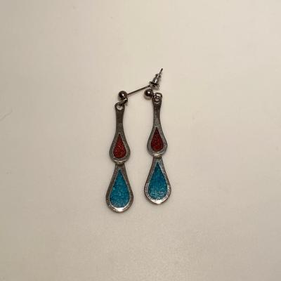 Southwestern Turquoise, Coral, and Sterling Silver Jewelry/Accessories Lot