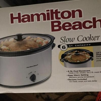6qt crock pot, oval stoneware crock, NEW IN BOX