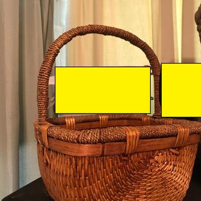 large woven picnic basket