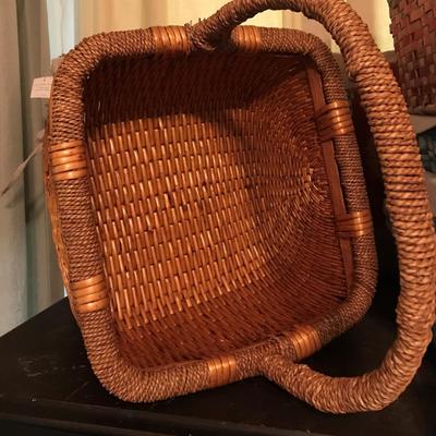 large woven picnic basket