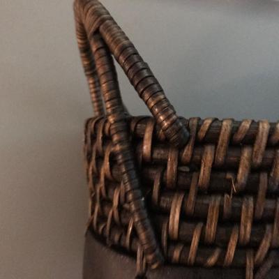 unique solid wood base basket