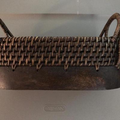 unique solid wood base basket