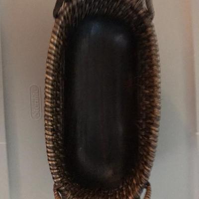 unique solid wood base basket