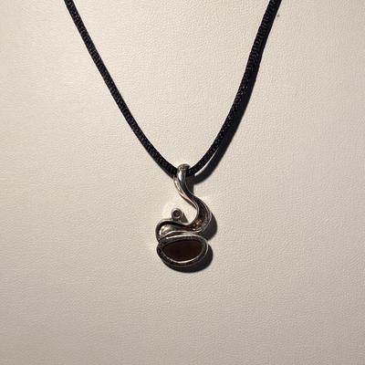 Sterling Silver and Opal Pendant Necklace