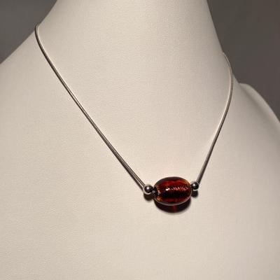 Vintage Murano of Italy and Sterling Silver Necklace