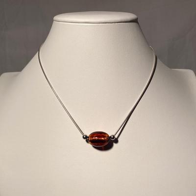 Vintage Murano of Italy and Sterling Silver Necklace