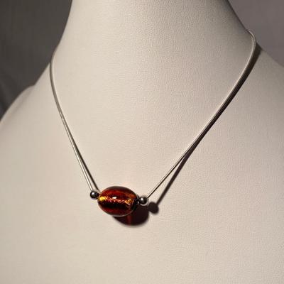 Vintage Murano of Italy and Sterling Silver Necklace