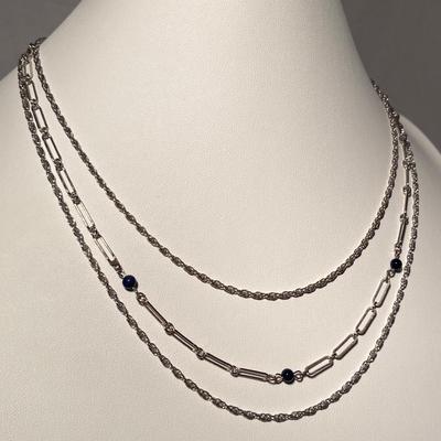 Sterling Silver and Bead Necklace