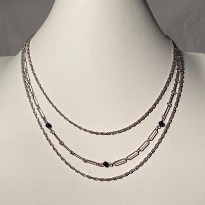 Sterling Silver and Bead Necklace