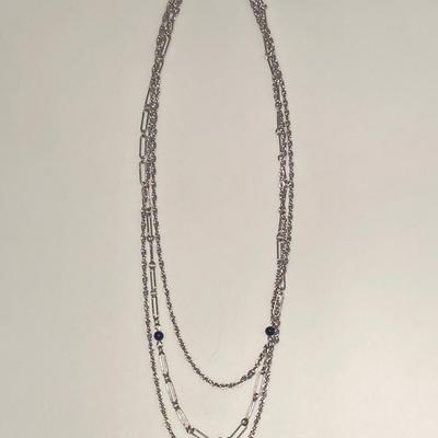 Sterling Silver and Bead Necklace