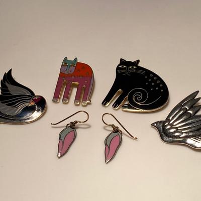 Collection of Signed Laurel Burch Jewelry/Accessories Lot
