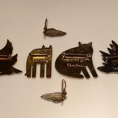 Collection of Signed Laurel Burch Jewelry/Accessories Lot