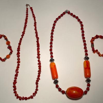 Collection of Red Coral Jewelry