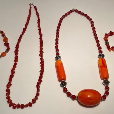 Collection of Red Coral Jewelry