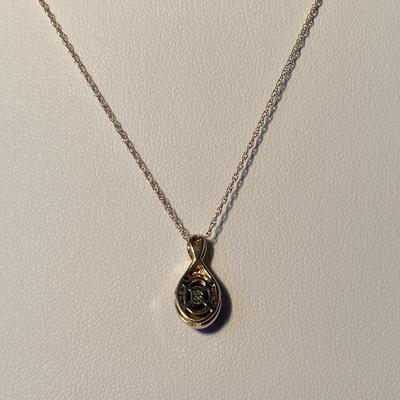 10K Gold and Ruby Stone Pendant Necklace