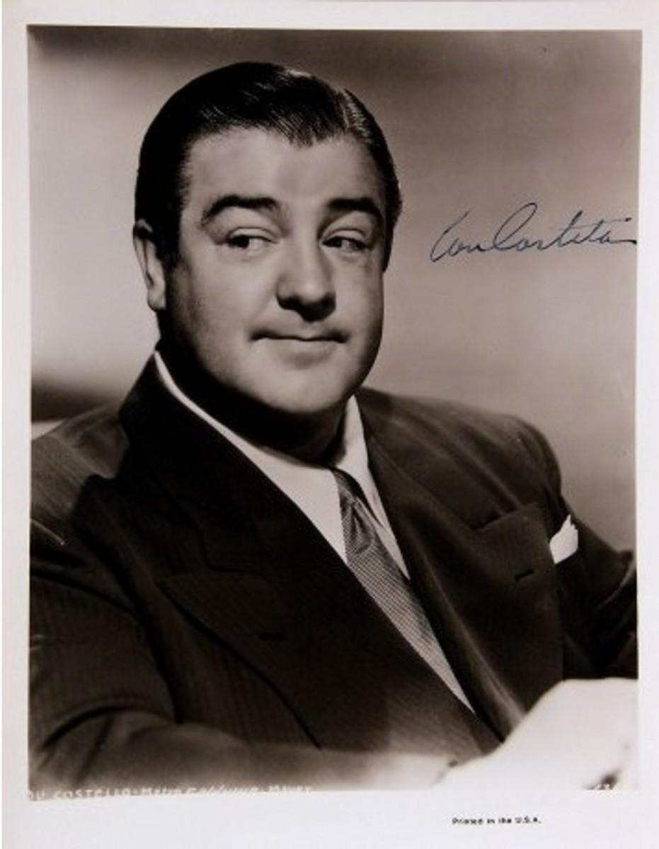 Lou Costello signed portrait photo | EstateSales.org