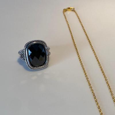 18K Gold Filled Ring and Necklace