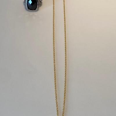 18K Gold Filled Ring and Necklace