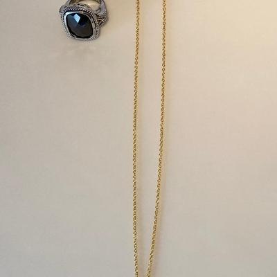 18K Gold Filled Ring and Necklace
