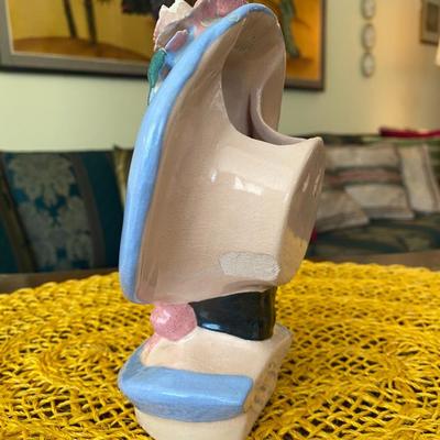 Vintage Porcelain Figurine Lady Head and Vase