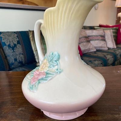 Hull Art Ceramic Yellow and Floral Pitcher