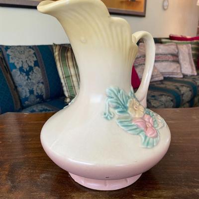 Hull Art Ceramic Yellow and Floral Pitcher