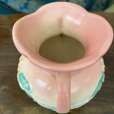 Hull Art Potter Pink Vase with Floral Pattern