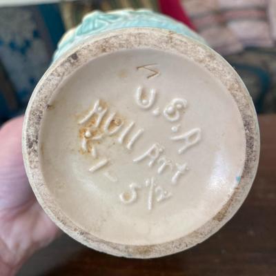 Hull Art Potter Pink Vase with Floral Pattern