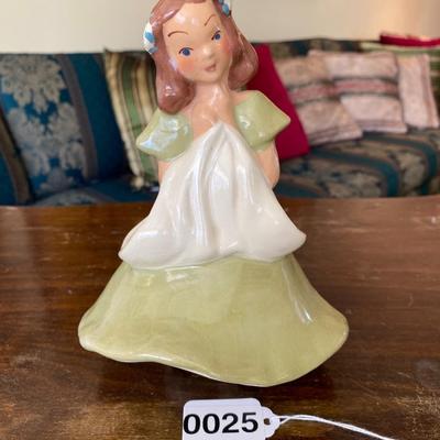 Jessie Grimes Porcelain Figurine Girl in Green Dress