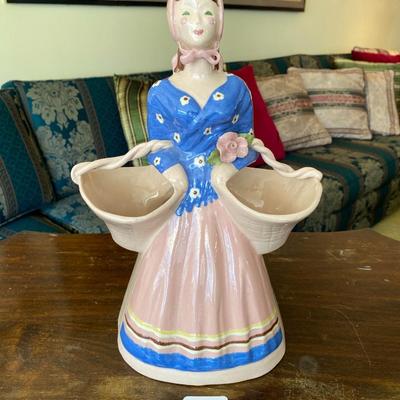 Kim Ward Hollywood Porcelain Figurine Peasant Woman w Baskets