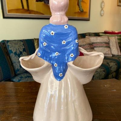 Kim Ward Hollywood Porcelain Figurine Peasant Woman w Baskets
